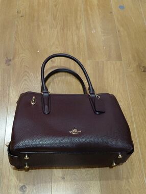 Coach Pebbled Leather Satchel in Brown